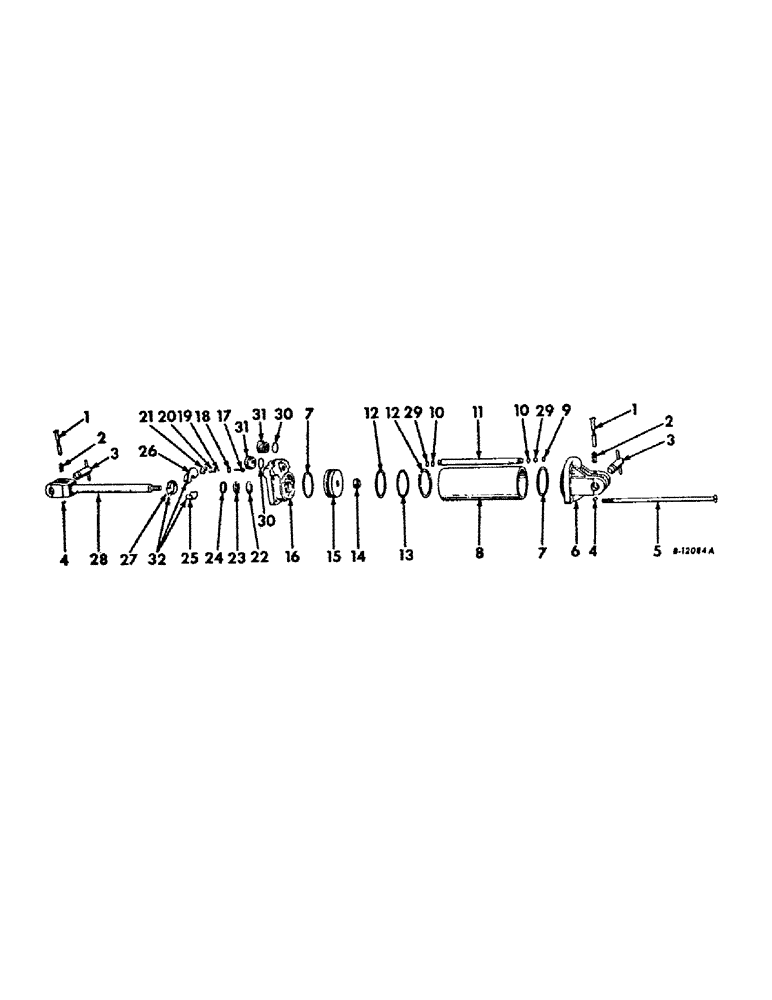 Схема запчастей Case IH 400 - (A-047) - HYDRAULIC CYLINDER, 3-1/2 X 8 IN. DOUBLE ACTING 