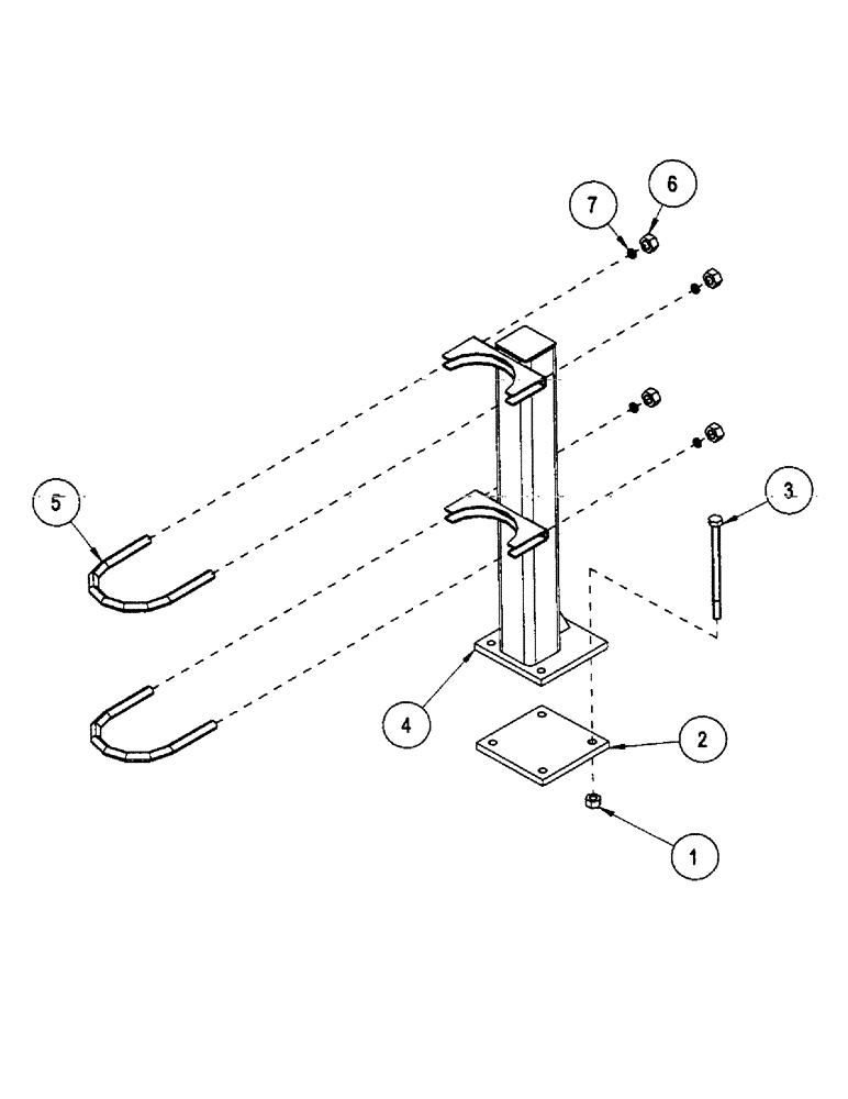 Схема запчастей Case IH CONCORD - (B38) - PRIMARY MANIFOLD STAND FRONT TOW 