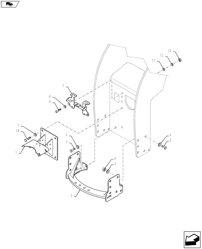 Схема запчастей Case IH STEIGER 450 - (37.100.11[01]) - DRAWBAR FRAME WITHOUT PTO (37) - HITCHES, DRAWBARS & IMPLEMENT COUPLINGS