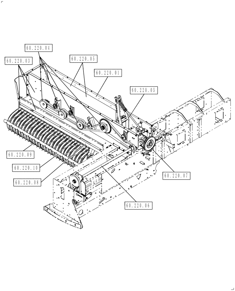 Схема запчастей Case IH SB551 - (00.000.60) - PICTORIAL INDEX, FEEDER (00) - GENERAL & PICTORIAL INDEX