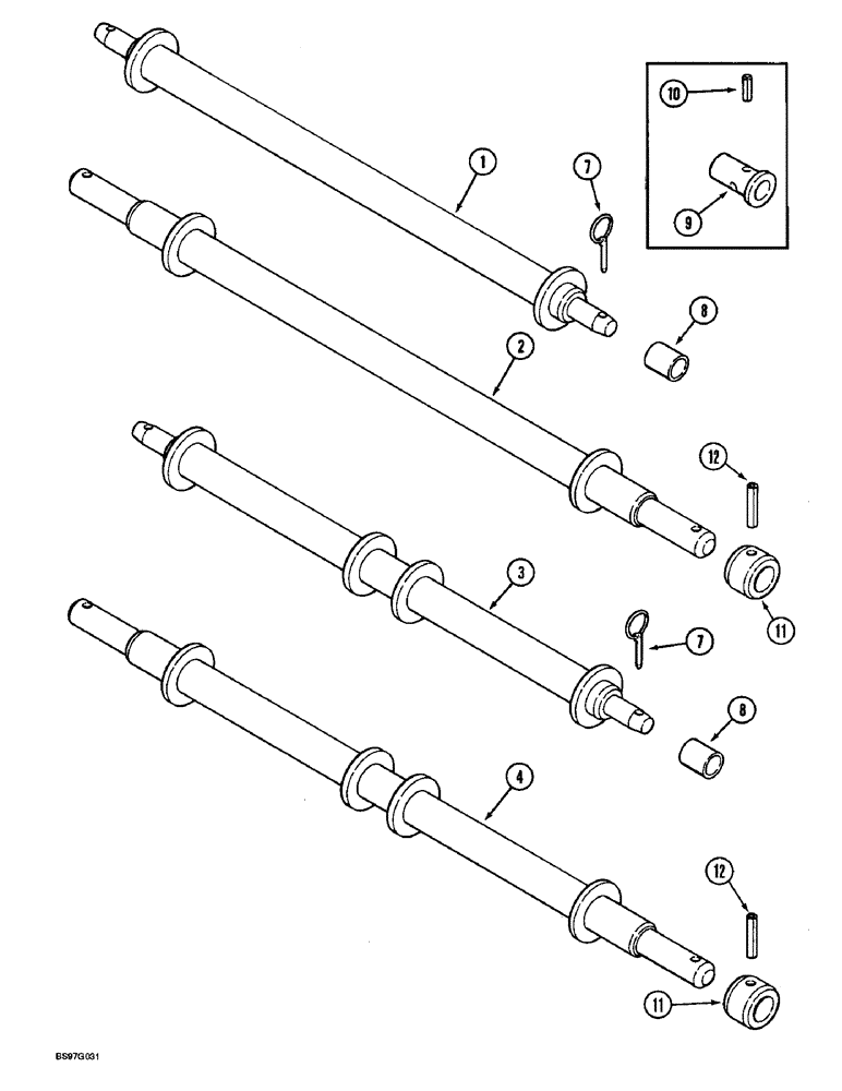 Схема запчастей Case IH 900 - (9-026) - HITCH SPREADER BARS, CYCLO AIR AND PLATE PLANTERS (09) - CHASSIS/ATTACHMENTS