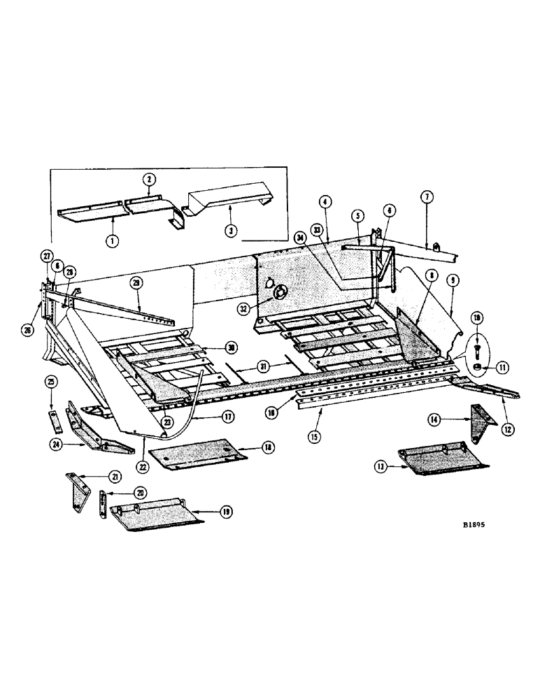 Схема запчастей Case IH 950 - (078) - HEADER PLATFORM AND DIVIDERS 