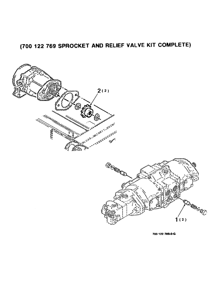 Схема запчастей Case IH 8830 - (9-12) - SPROCKET AND RELIEF VALVE KIT, 700122769 SPROCKET AND RELIEF VALVE KIT COMPLETE (09) - CHASSIS