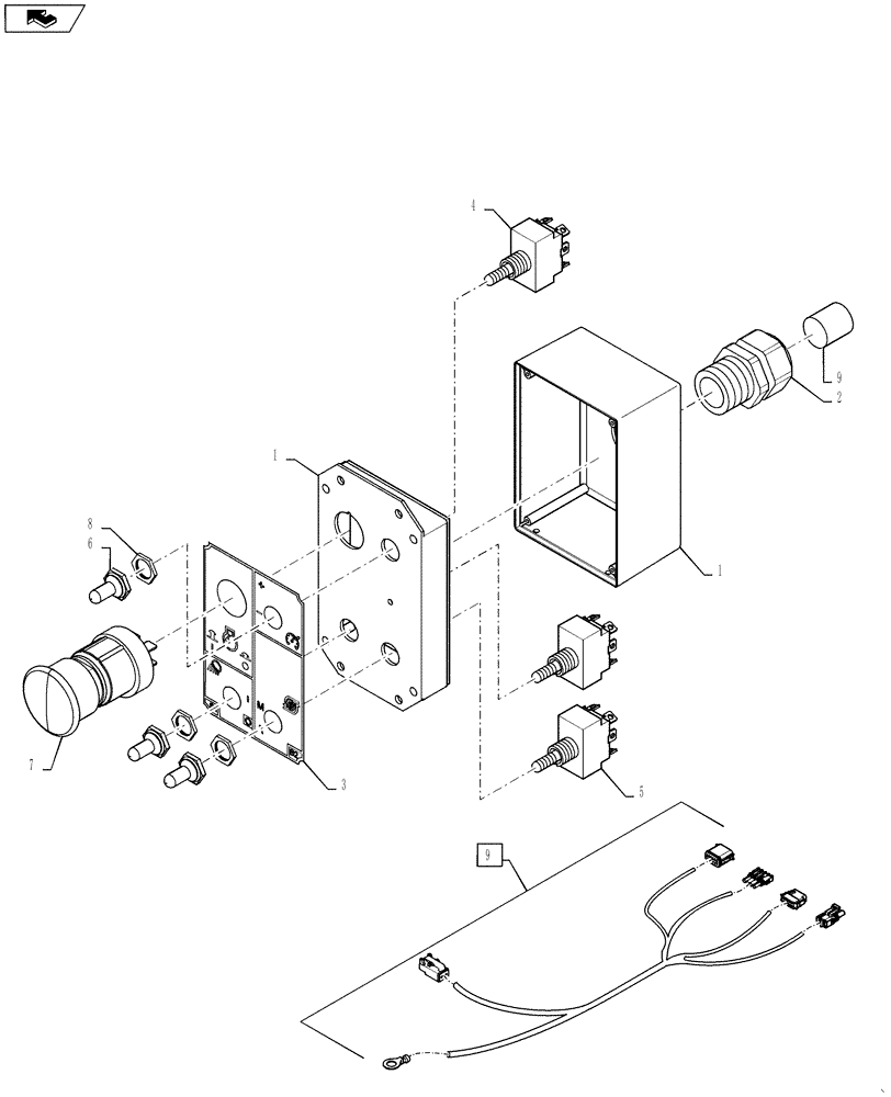 Схема запчастей Case IH 4420 - (09-072) - REMOTE STATION RELOAD CENTER Liquid Plumbing