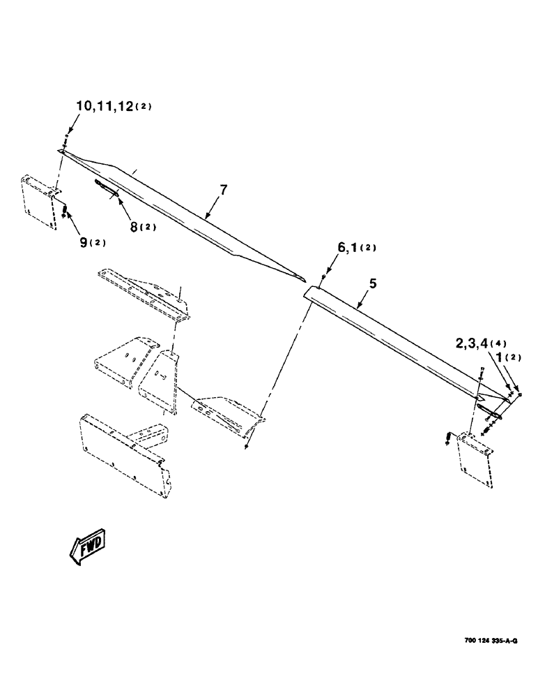 Схема запчастей Case IH 8840 - (5-20) - HAY CONDITIONER SHIELD ASSEMBLIES (S.N. CFH0032661 AND LATER (58) - ATTACHMENTS/HEADERS