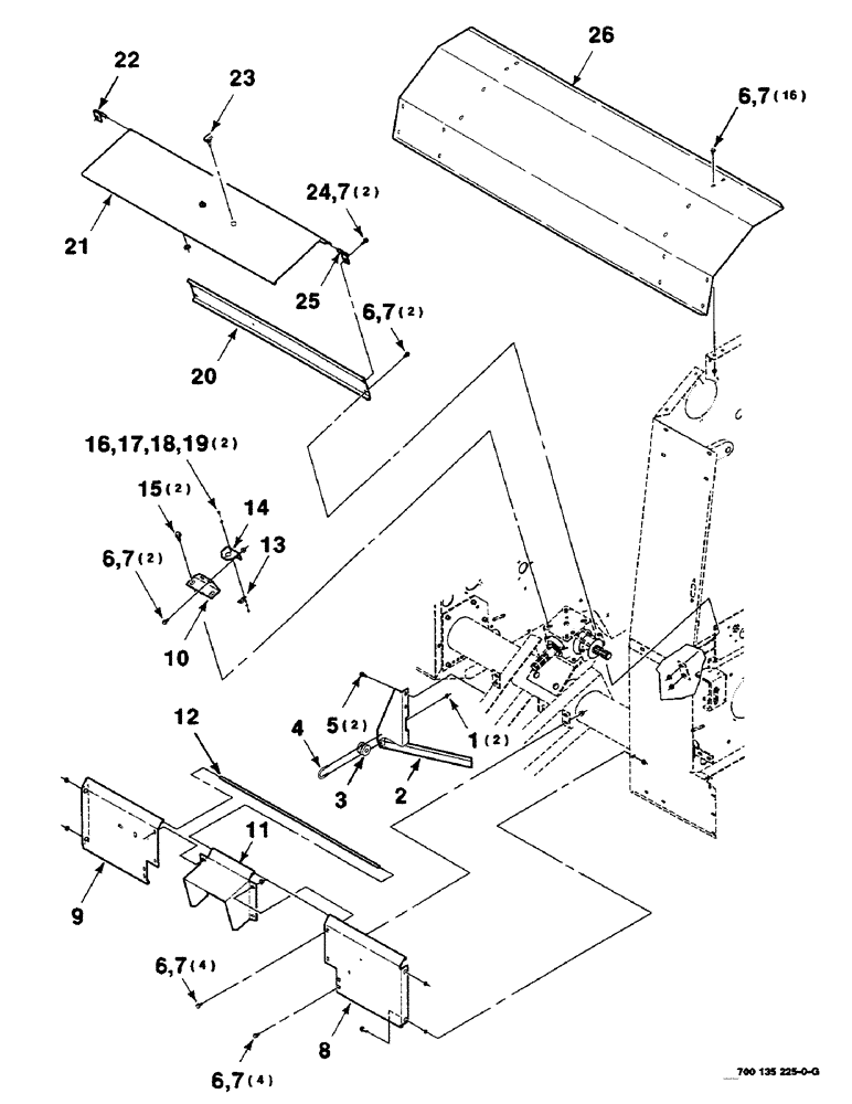 Схема запчастей Case IH RS451 - (7-12) - SHIELD ASSEMBLIES, FRONT (12) - MAIN FRAME