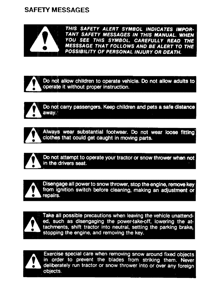 Схема запчастей Case IH ST148 - (01F) - SAFETY MESSAGES 