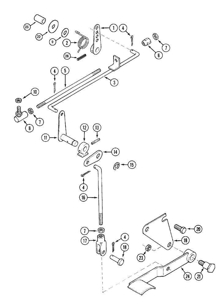 Схема запчастей Case IH C70 - (03-11) - FOOT ACCELERATOR (03) - FUEL SYSTEM