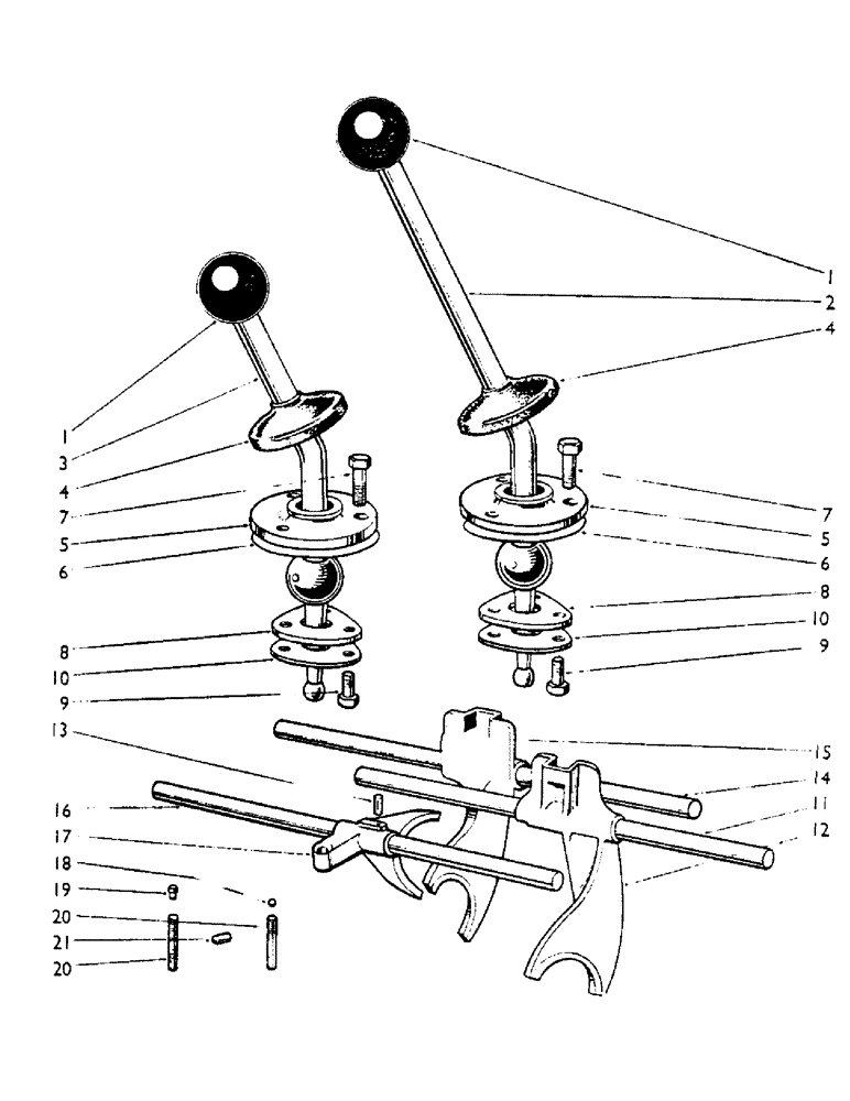 Схема запчастей Case IH 880 - (31) - SELECTOR MECHANISM, GEARBOX, ALL MODELS Gearbox