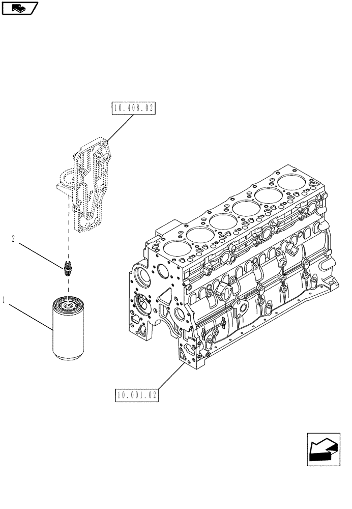 Схема запчастей Case IH MAGNUM 225 - (10.304.06) - OIL FILTER (10) - ENGINE