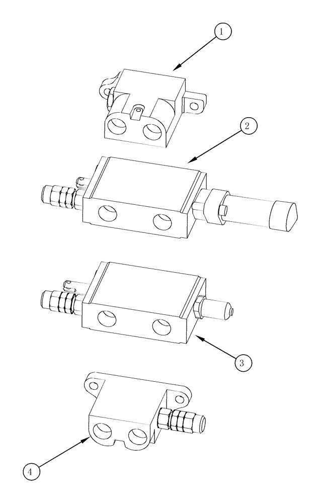 Схема запчастей Case IH L605 - (08-29) - CONTROL VALVE EXTERNAL VALVE Two Spool, Without Self Leveling (08) - HYDRAULICS