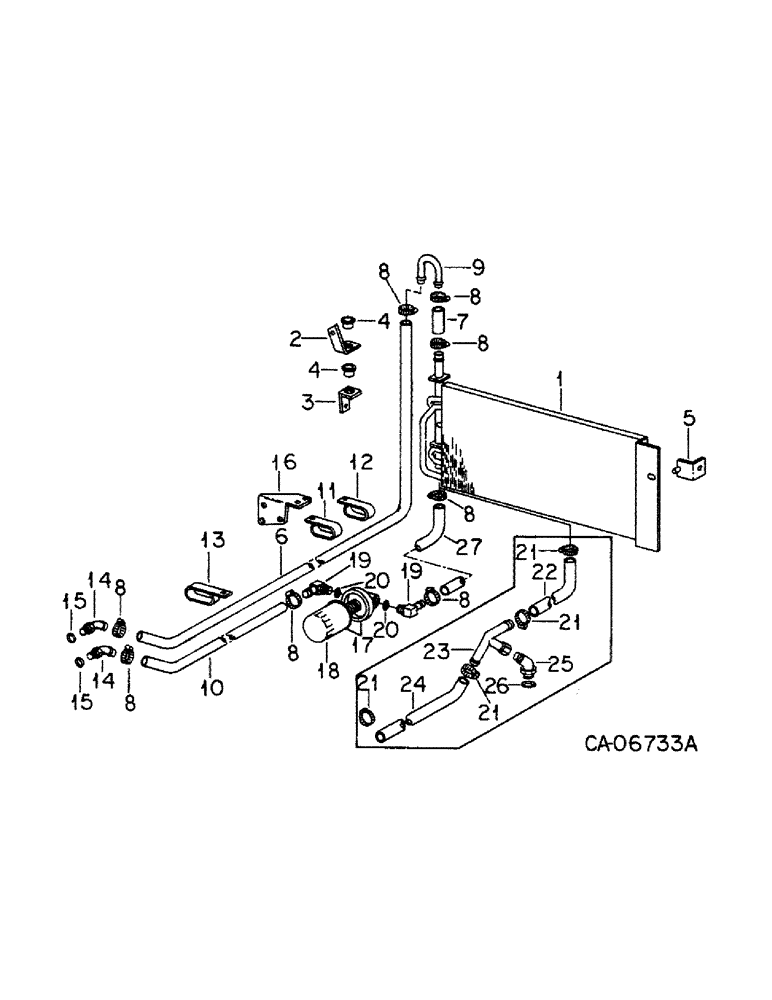 Схема запчастей Case IH 1486 - (06-03) - COOLING, OIL COOLER Cooling