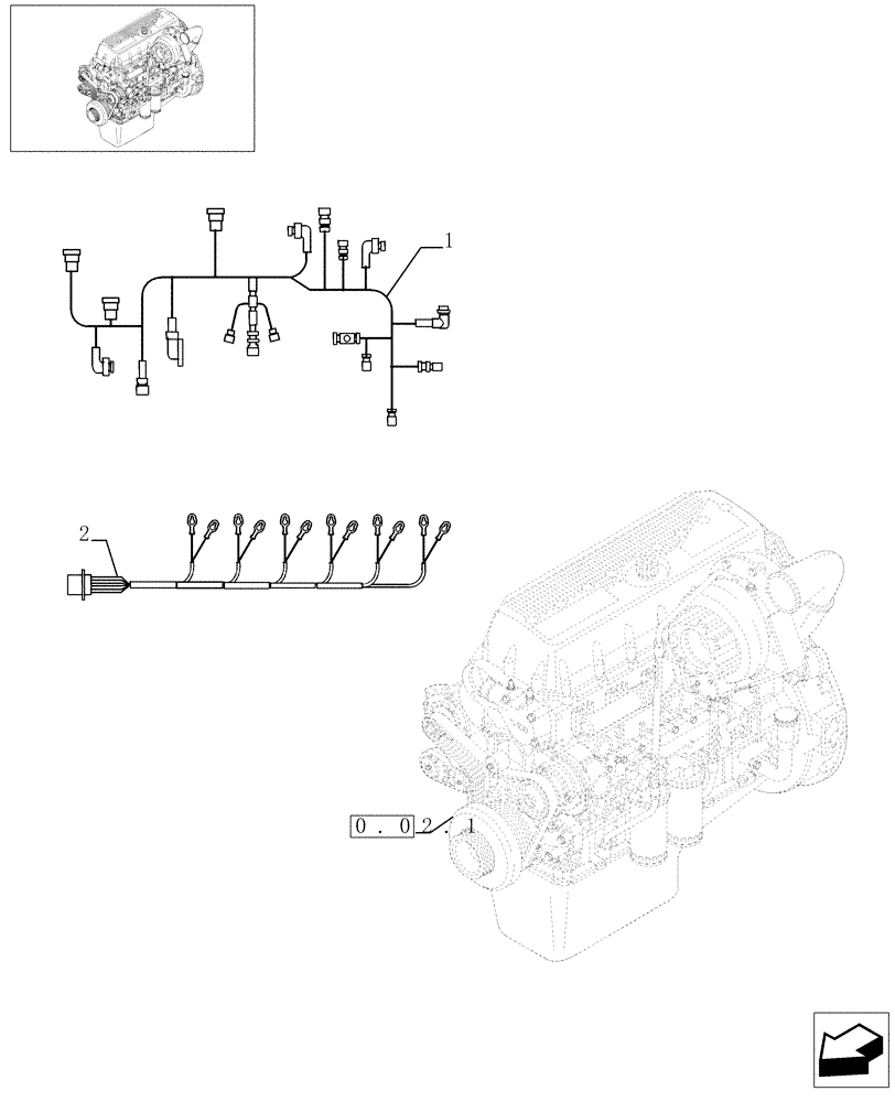 Схема запчастей Case IH F3AE0684E B002 - (0.83.28[01]) - MOTOR ELECTRIC INSTALLATION (504032829) 