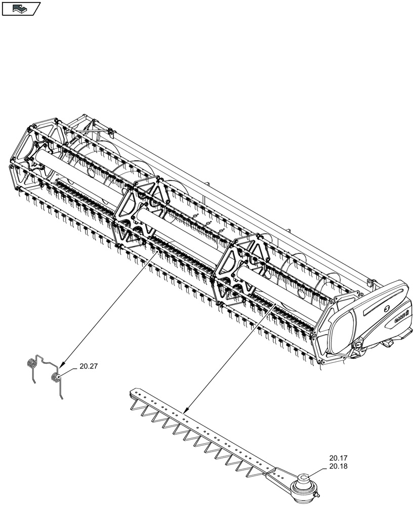 Схема запчастей Case IH 2030 - (00.039[01]) - PICTORIAL OVERVIEW 1/2 - MAINTENANCE PARTS (00) - GENERAL