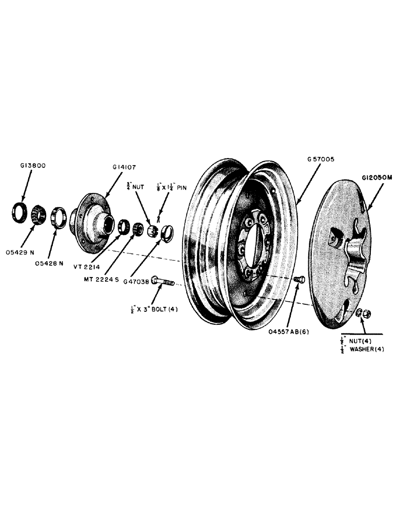 Схема запчастей Case IH 600B-SERIES - (087) - FRONT WHEEL AND HUB, ADJUSTABLE FRONT AXLE, S/N 6096195 AND AFTER (06) - POWER TRAIN