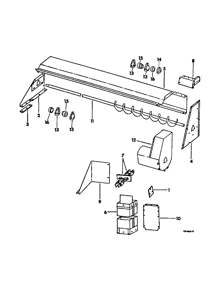 Схема запчастей Case IH 715 - (26-04) - GRAIN TANK, GRAIN TANK RAISED LEVELING AUGER, STANDARD FOR RICE OPTIONAL FOR GRAIN Grain Tank