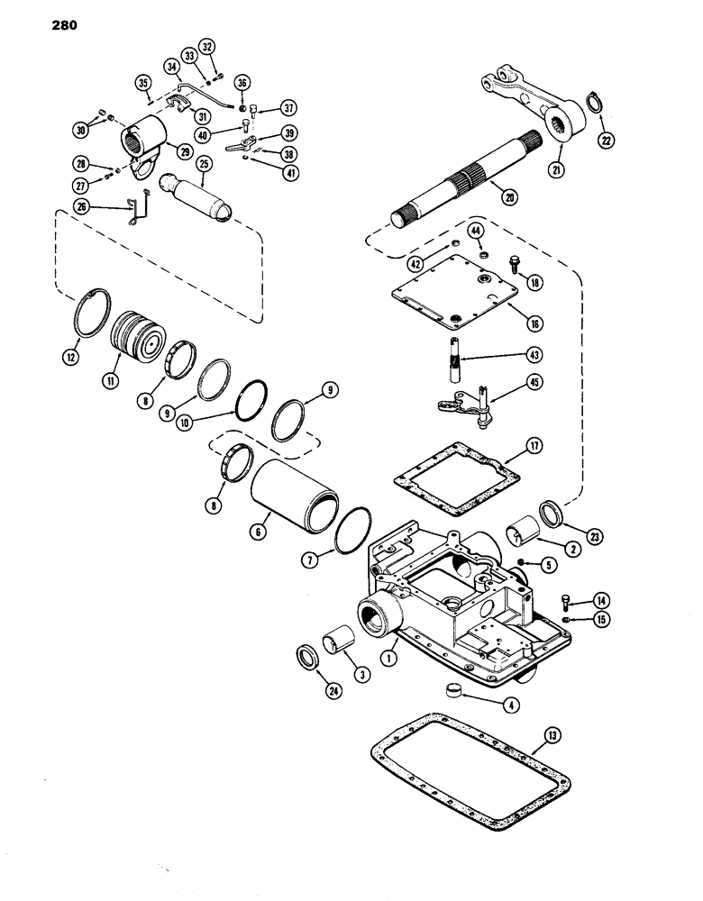 Схема запчастей Case IH 770 - (280) - ROCKSHAFT AND HOUSING (09) - CHASSIS/ATTACHMENTS