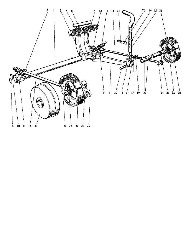 Схема запчастей Case IH 880A - (074) - FOOT AND HAND BRAKES, TWO-WHEEL BRAKES (5.1) - BRAKES