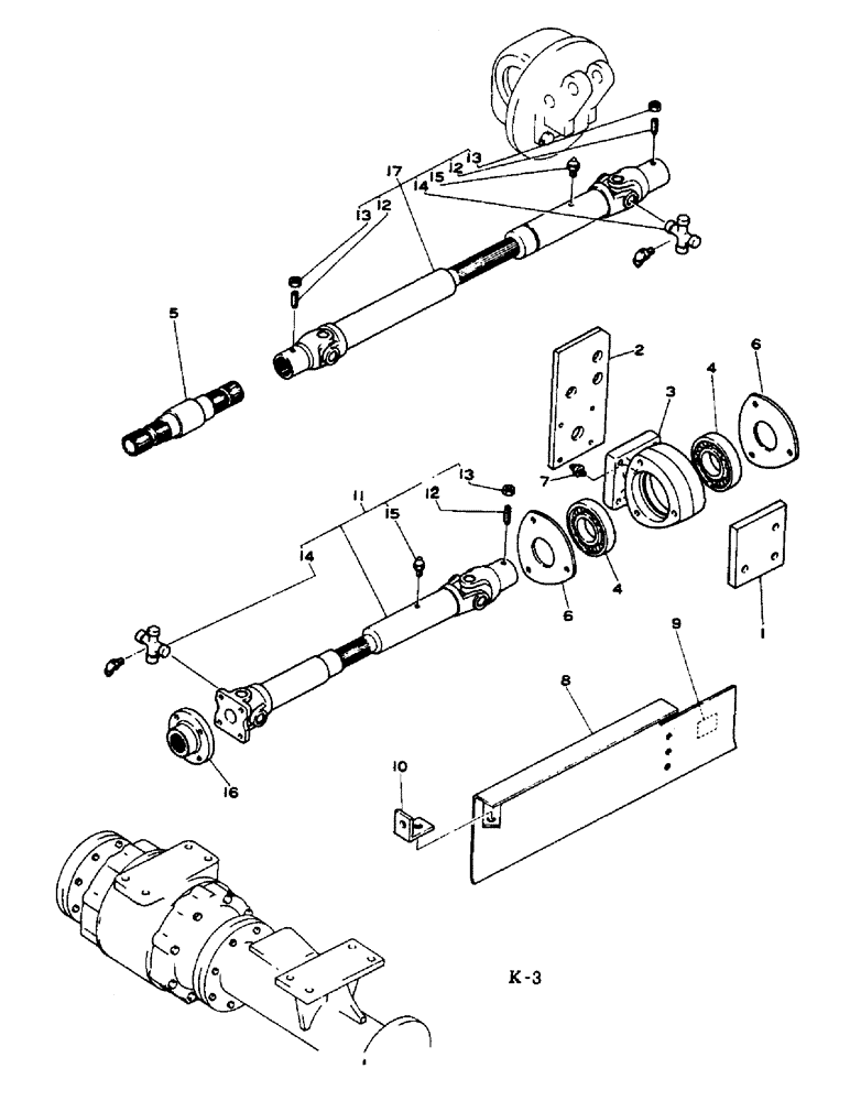 Схема запчастей Case IH 884 - (07-48) - PROPELLER SHAFT, ALL WHEEL DRIVE, KIMCO AXLE (04) - Drive Train