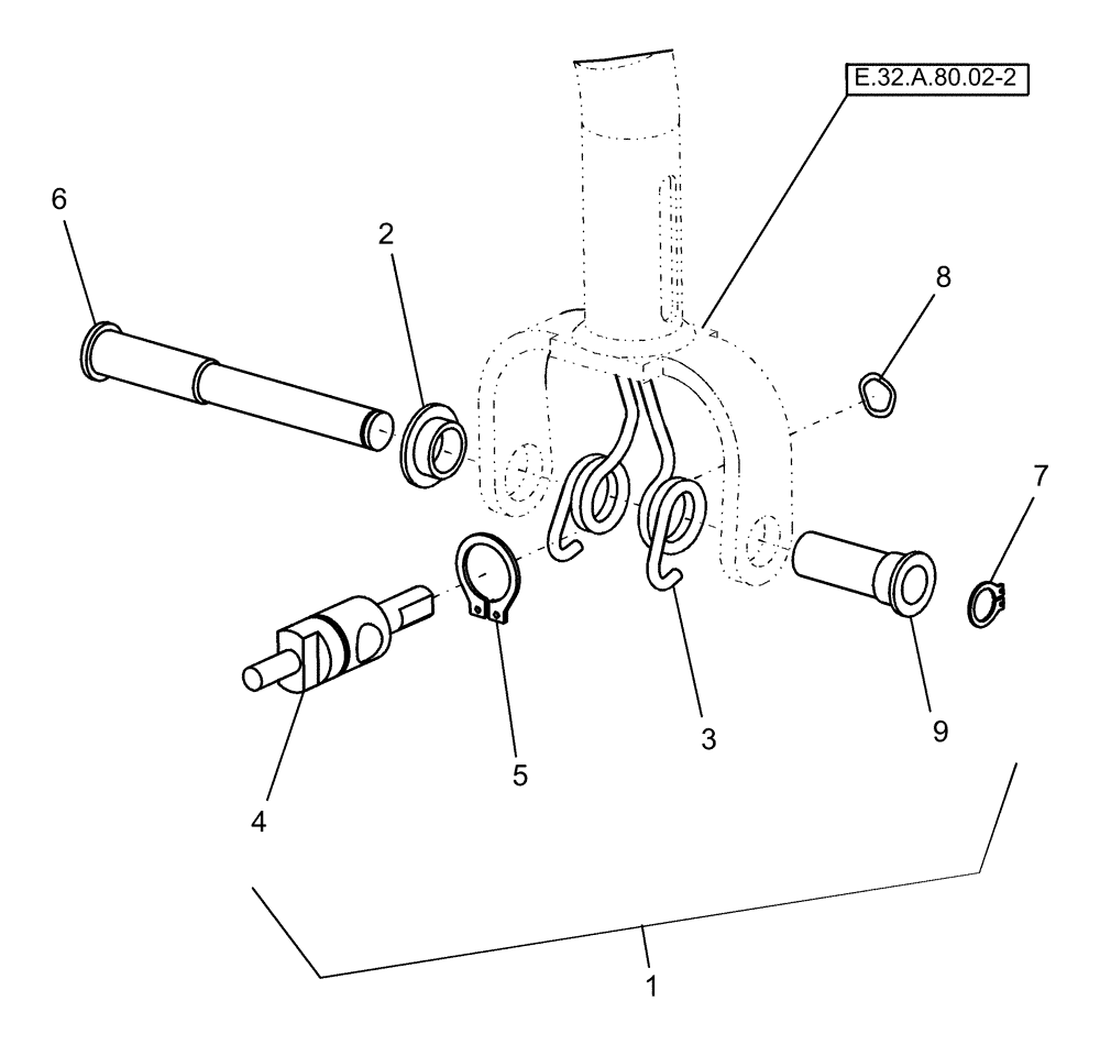 Схема запчастей Case IH AFX8010 - (E.32.A.80.02[4]) - KIT, PROPULSION HANDLE E - Body and Structure