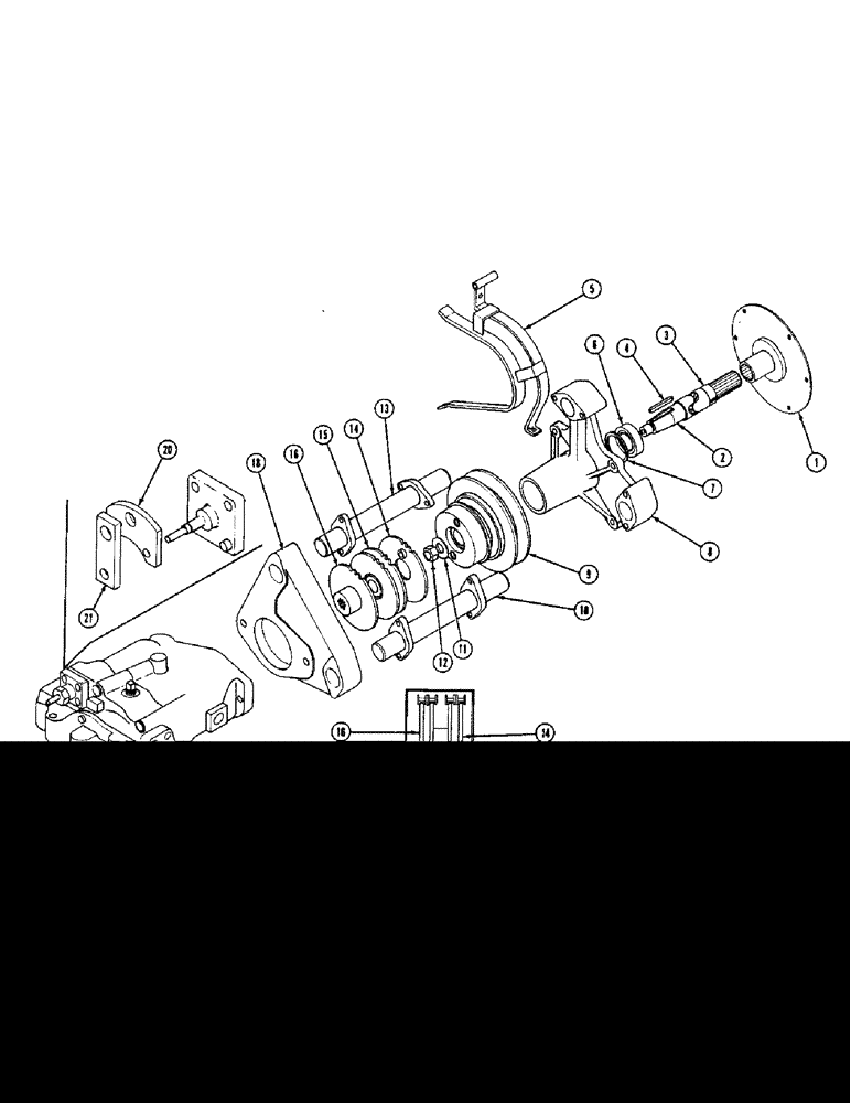 Схема запчастей Case IH 1060 - (16) - ENGINE TO PUMP DRIVE (29) - HYDROSTATIC DRIVE