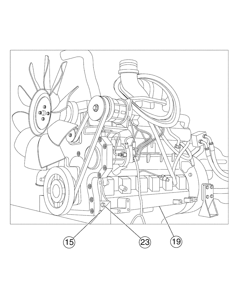 Схема запчастей Case IH PATRIOT WT - (03-001[01]) - ENGINE (01) - ENGINE