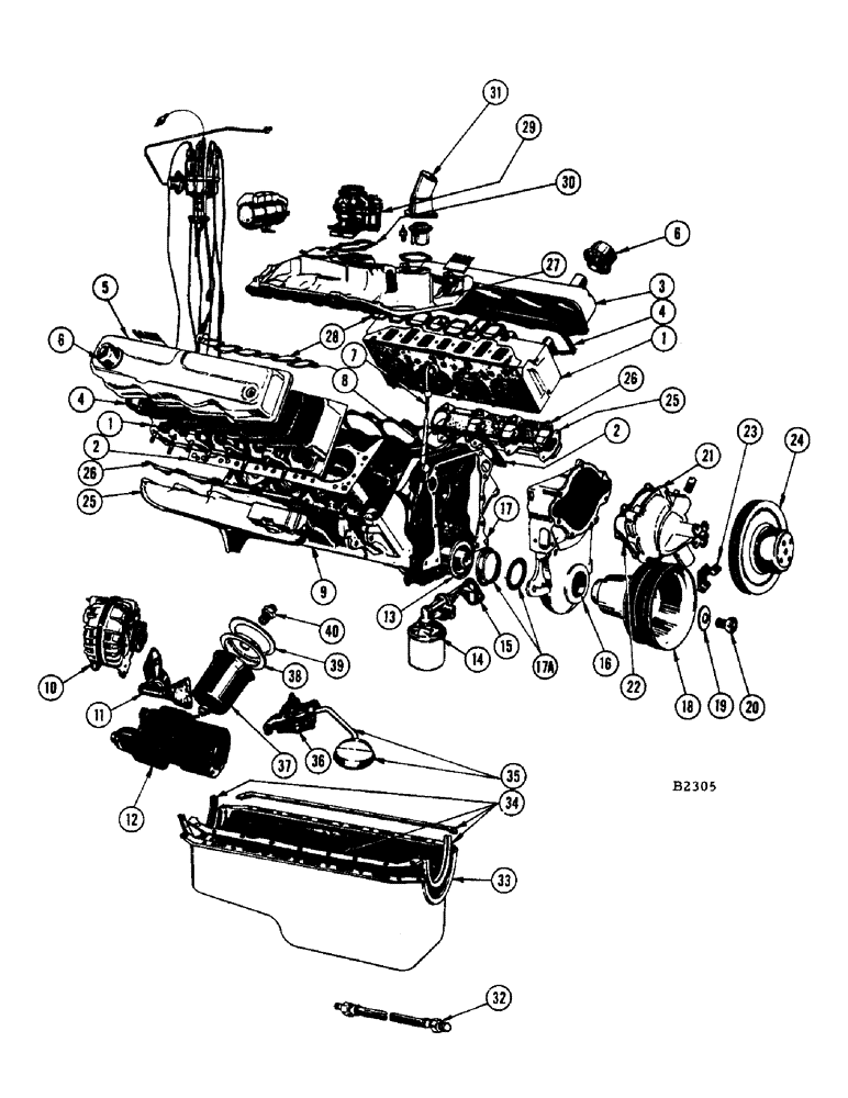 Схема запчастей Case IH 1060 - (344) - CYLINDER HEAD, CHRYSLER H-318 ENGINE (10) - ENGINE