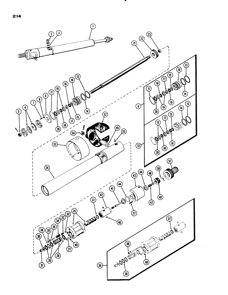 Схема запчастей Case IH 730 SERIES - (214) - A24736 POWER STEERING CYLINDER (05) - STEERING