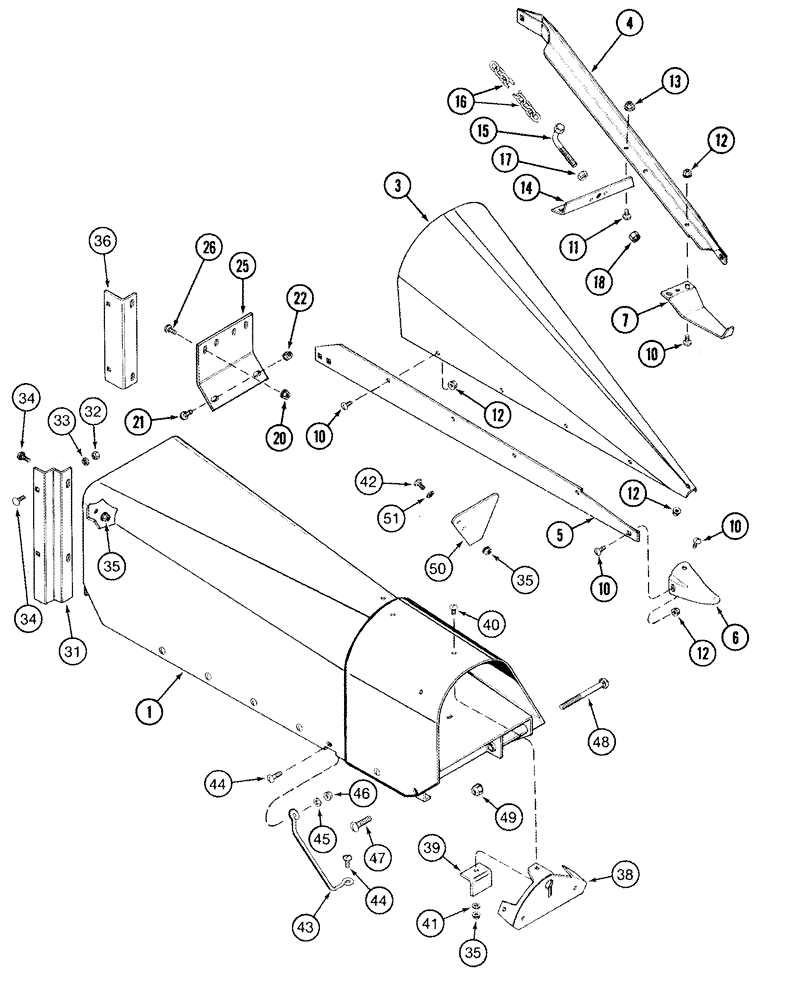 Схема запчастей Case IH 1063 - (09-39) - OUTER GATHERER AND DIVIDER SHIELDS - STEEL (09) - CHASSIS