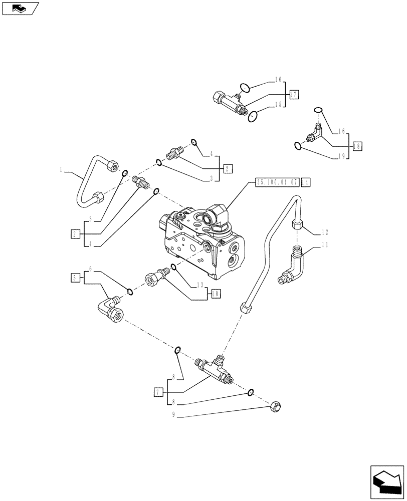 Схема запчастей Case IH PUMA 200 - (35.100.01[04]) - HYDRAULIC PUMP - PRIORITY VALVE (VAR.728484) (35) - HYDRAULIC SYSTEMS