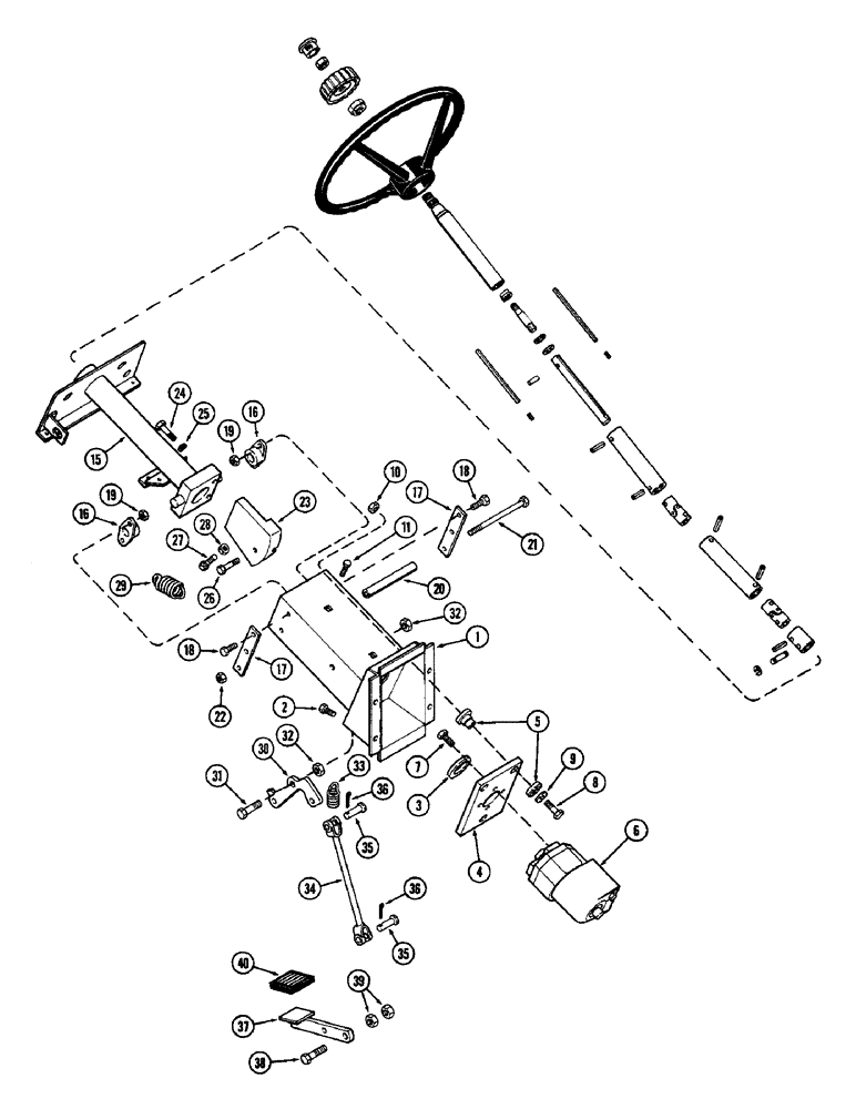 Схема запчастей Case IH 2590 - (5-146) - ADJUSTABLE STEERING COLUMN (05) - STEERING