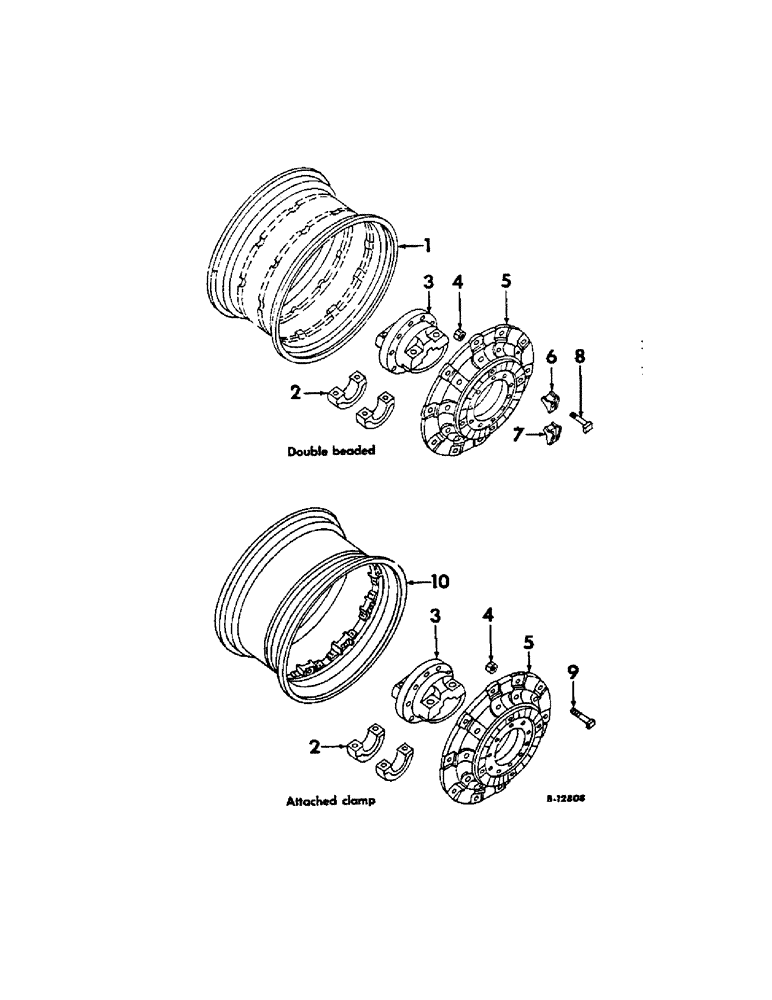 Схема запчастей Case IH 21026 - (15-07) - WHEELS AND TRACTION, REAR WHEELS, TWO PIECE CAST WHEEL Wheels & Traction