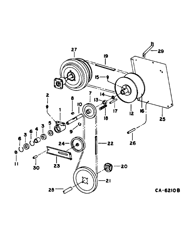 Схема запчастей Case IH 1470 - (24-07) - CLEANING FAN AND DRIVE, SLOW SPEED FAN DRIVE (15) - CLEANING