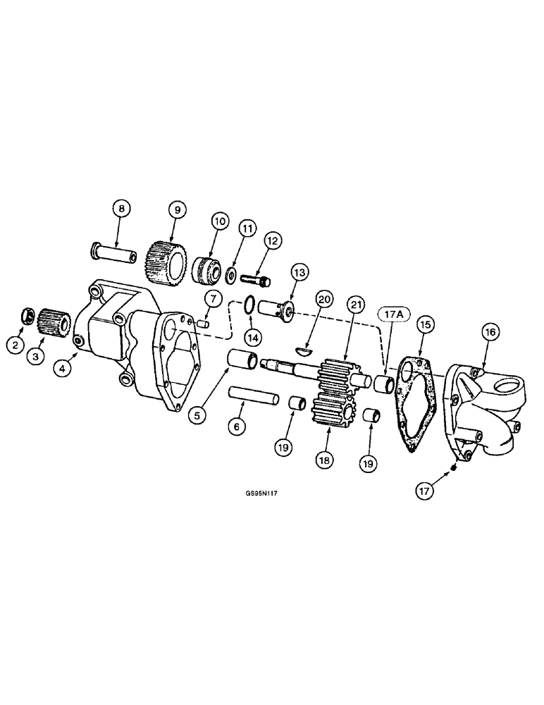 Схема запчастей Case IH D-361 - (8-58) - LUBRICATING OIL PUMP, 1206 AND 21206 TRACTORS 