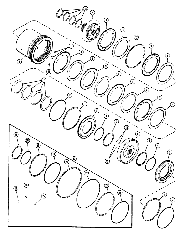 Схема запчастей Case IH 2670 - (216) - CLUTCH, (C-2) AND (C-3) CLUTCHES, FIRST USED TRANSMISSION SERIAL NUMBER10053441 (06) - POWER TRAIN