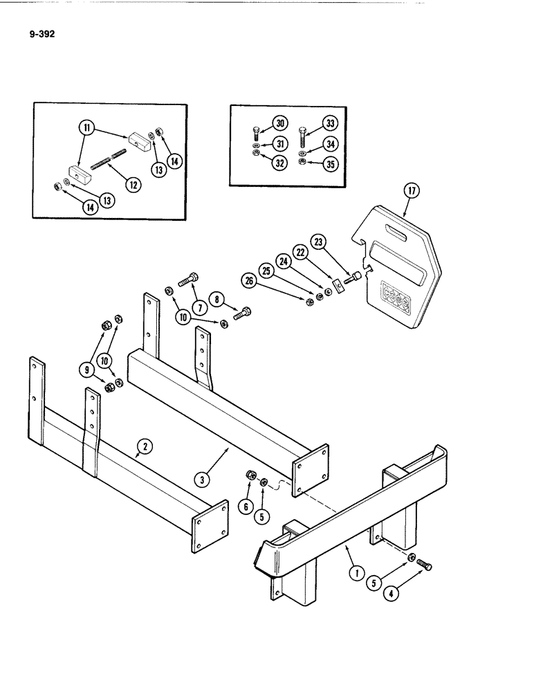 Схема запчастей Case IH 4494 - (9-392) - FRONT END WEIGHTS (09) - CHASSIS/ATTACHMENTS