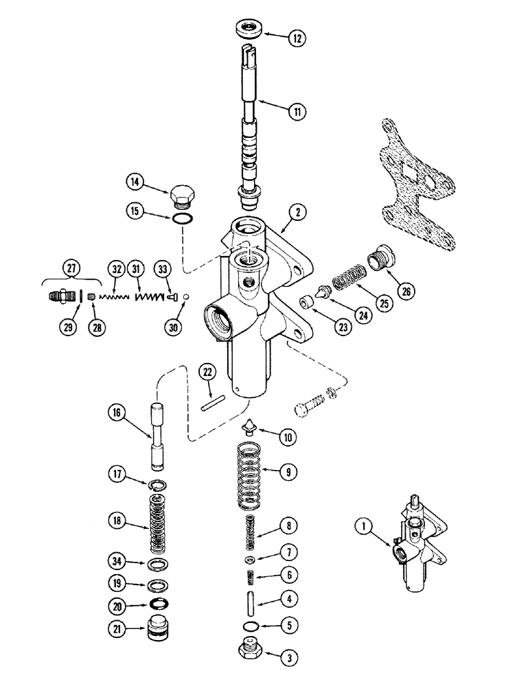 Схема запчастей Case IH 2394 - (6-098) - G110274 PTO CONTROL VALVE (06) - POWER TRAIN