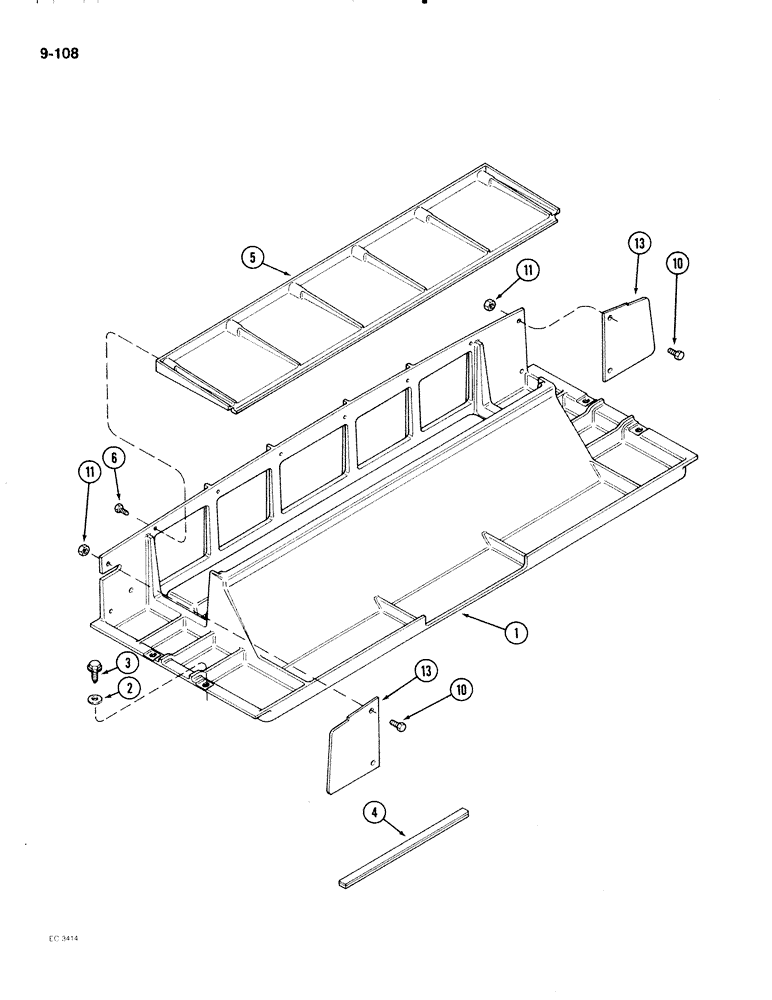 Схема запчастей Case IH 2096 - (9-108) - CAB PLENUM (09) - CHASSIS/ATTACHMENTS