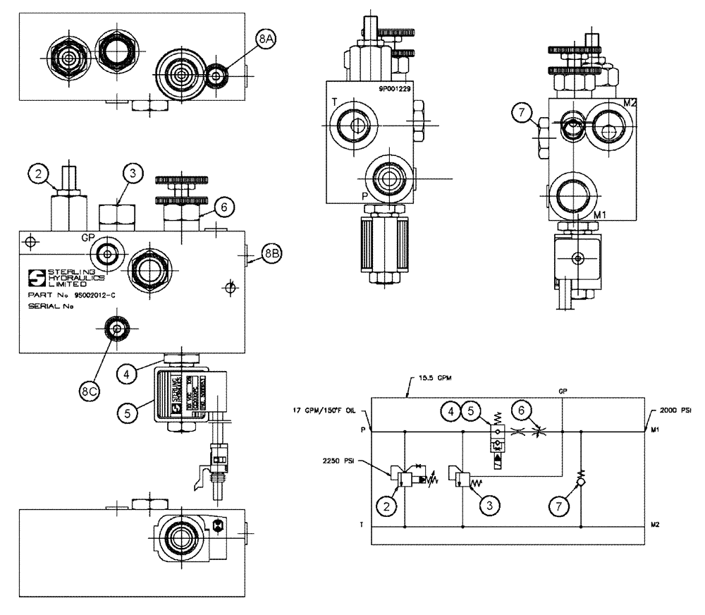 Схема запчастей Case IH SPX3200 - (06-025) - DUMP/FLOW CONTROL VALVE Hydraulic Plumbing