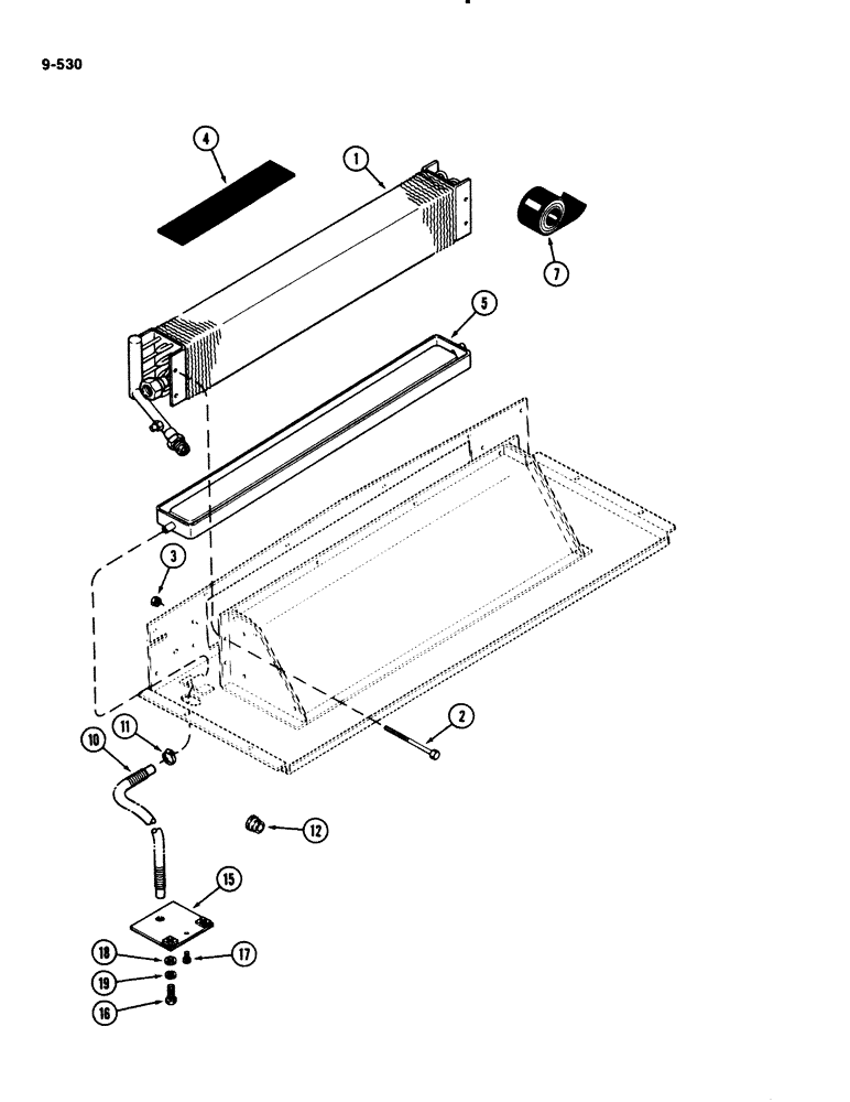 Схема запчастей Case IH 2294 - (9-530) - CAB, AIR CONDITIONING EVAPORATION DRAIN, PRIOR TO CAB SERIAL NUMBER 12107380 (09) - CHASSIS/ATTACHMENTS