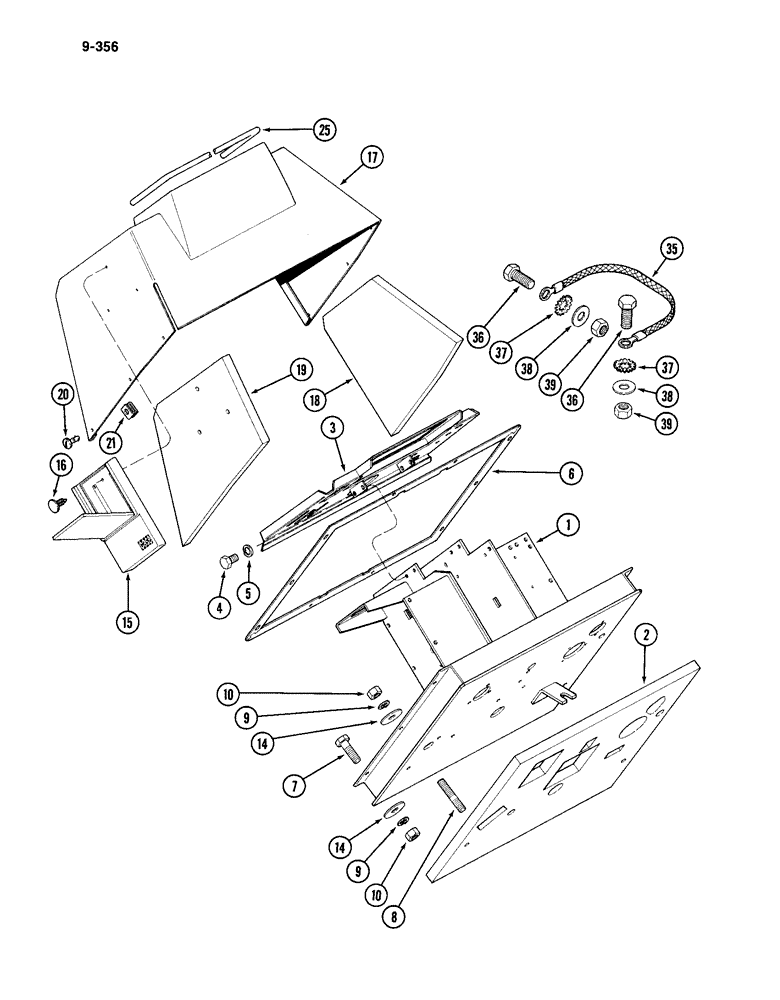 Схема запчастей Case IH 4994 - (9-356) - INSTRUMENT PANEL AND COWL (09) - CHASSIS/ATTACHMENTS