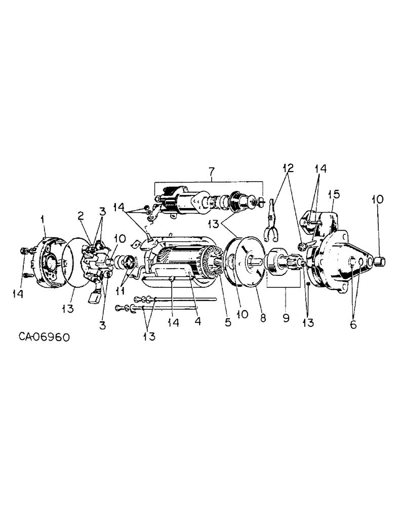 Схема запчастей Case IH 3488 - (08-09) - ELECTRICAL, CRANKING MOTOR, LUCAS ELECTRICAL LTD. (06) - ELECTRICAL