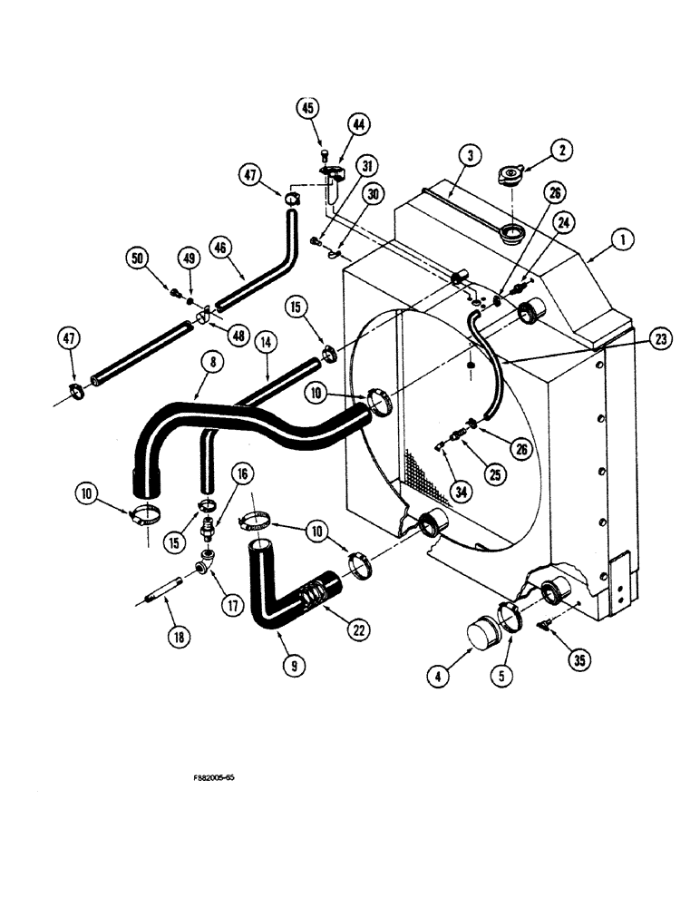 Схема запчастей Case IH 9150 - (2-04) - RADIATOR AND ATTACHING PARTS, 3306 ENGINE (02) - ENGINE