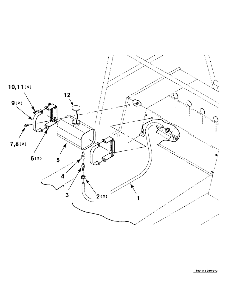 Схема запчастей Case IH 8575 - (6-38) - LUBE RESERVOIR ASSEMBLY, CENTRALIZED (14) - BALE CHAMBER