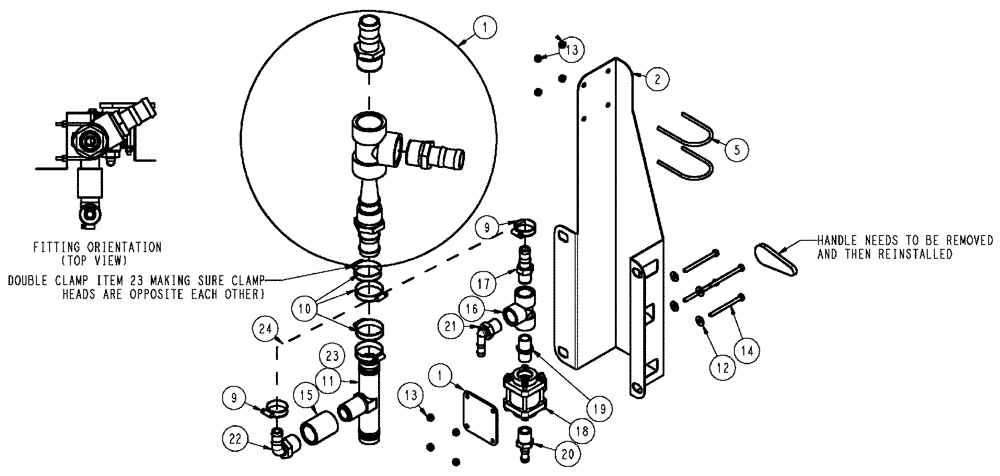 Схема запчастей Case IH SPX3310 - (11-015) - CHEMICAL INDUCTOR VENTURI/VALVE GROUP Options