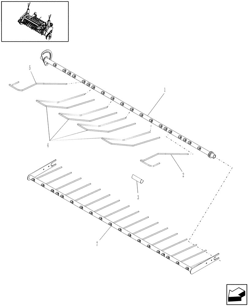 Схема запчастей Case IH RBX563 - (13.995) - 2M WIDE PICKUP, WINDGUARD (13) - FEEDER