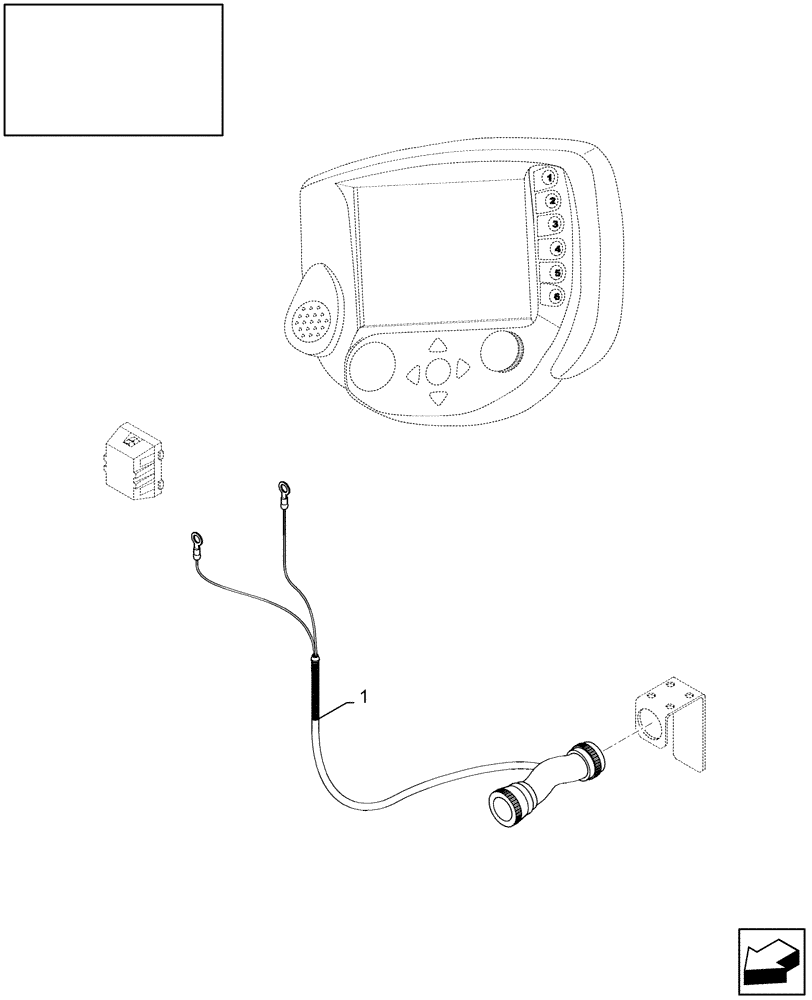 Схема запчастей Case IH LBX432S - (18.84111712[01]) - DIA : VIRTUAL TERMINAL POWER SUPPLY CABLE (18) - ACCESSORIES