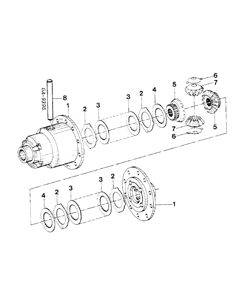 Схема запчастей Case IH 844S - (07-098) - DISC TYPE DIFFERENTIAL, APL 1351 (04) - Drive Train