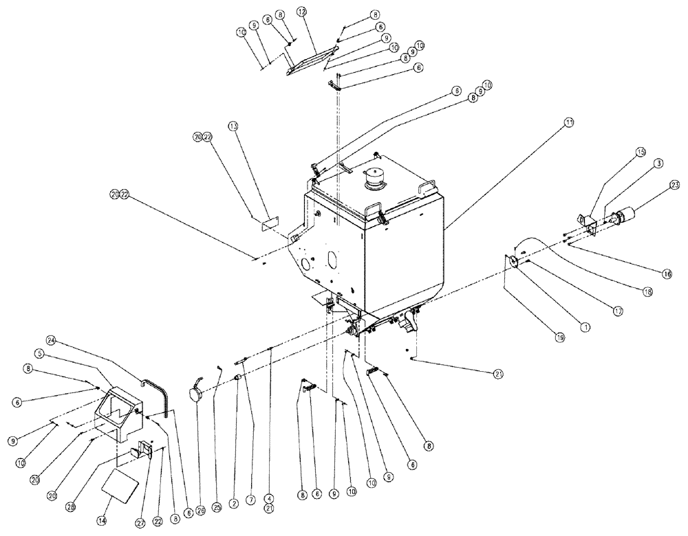 Схема запчастей Case IH 810 - (02-009) - PARTS GROUP, DOUBLE BIN, LH, 37 CU. FT. Bin Group