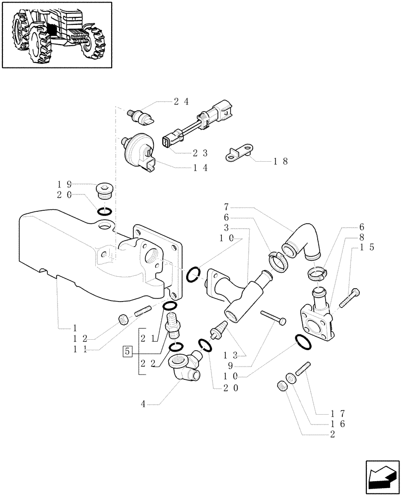 Схема запчастей Case IH PUMA 195 - (1.32.8[04]) - PUMPS FOR HYDRAULIC SYSTEM AND LIFT - PUMPS (03) - TRANSMISSION